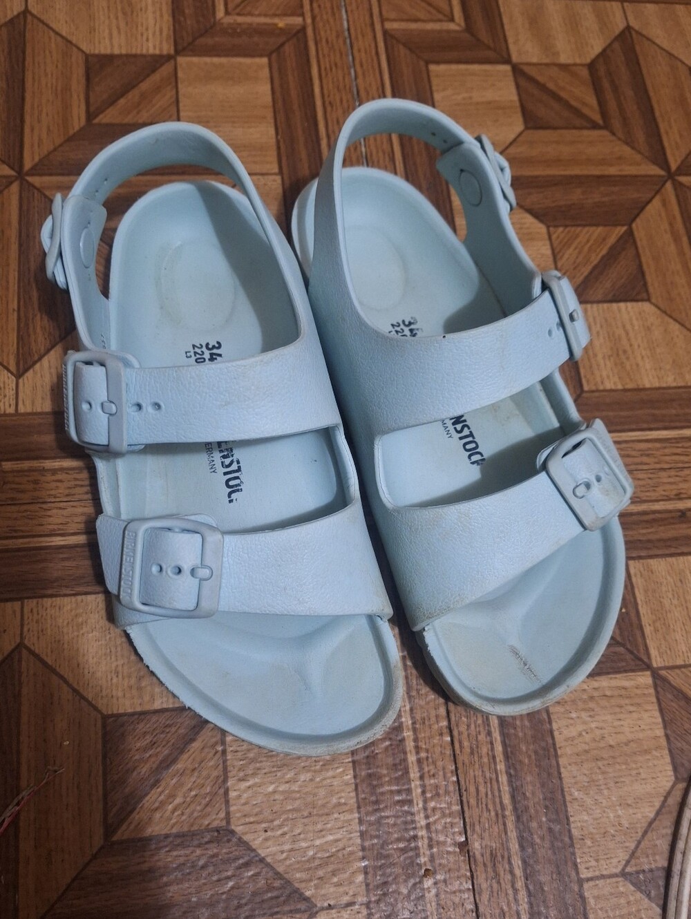 Birkenstock Kids Blue Double-Strap Buckle Sandals